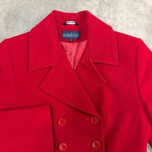 VTG Herman Geist 100% Pure Wool Double Breasted Blazer Jacket Size 6 Made Russa